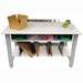 Non-ESD Standard Adjustable Height Packing Bench with Gray Frame and White Laminate Top, 36"D x 72"L